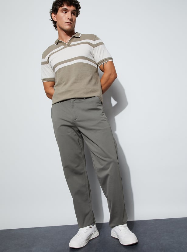 BOSSINI Solid Regular Fit Trousers