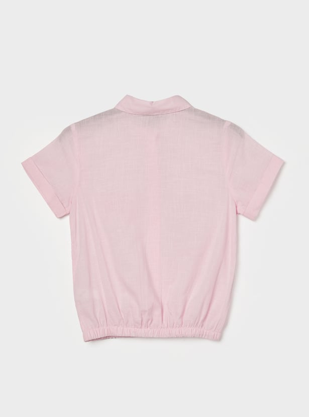 FAME FOREVER Girls Embroidered Top