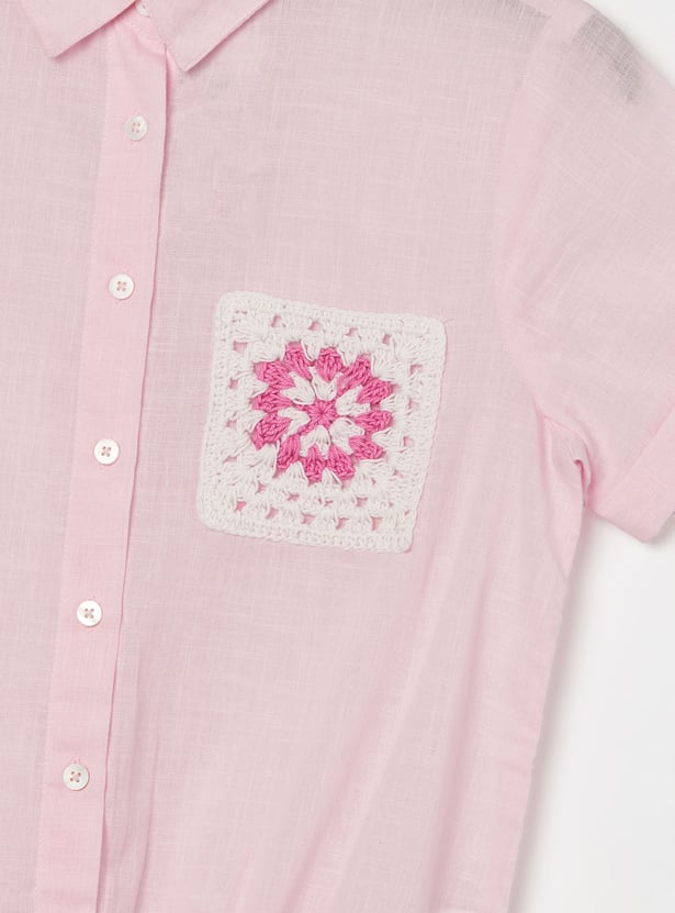 FAME FOREVER Girls Embroidered Top