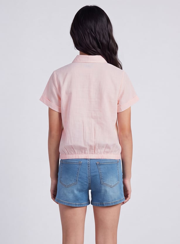 FAME FOREVER Girls Embroidered Top