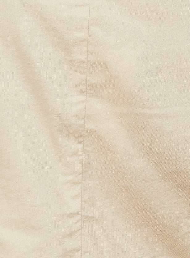 VAN HEUSEN Solid Single Breasted Blazer
