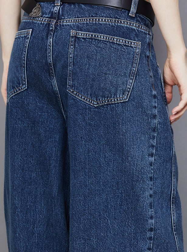 ONLY Solid Wide Leg Jeans