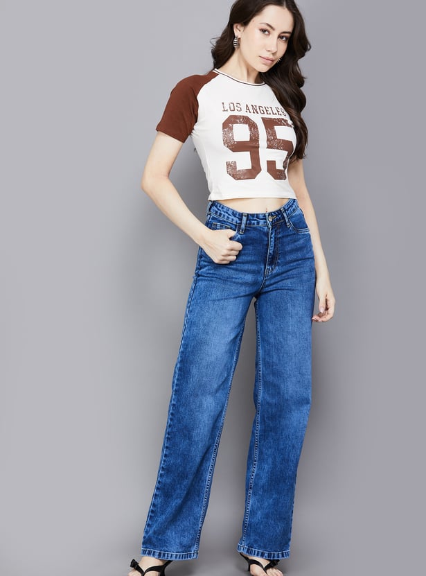 KRAUS Solid Straight Fit Jeans