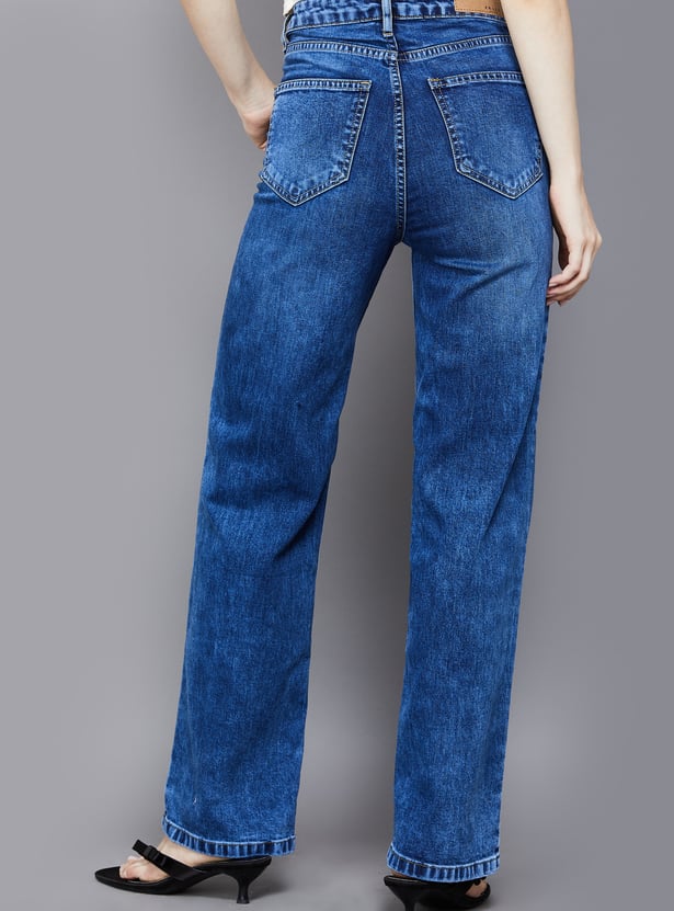KRAUS Solid Straight Fit Jeans