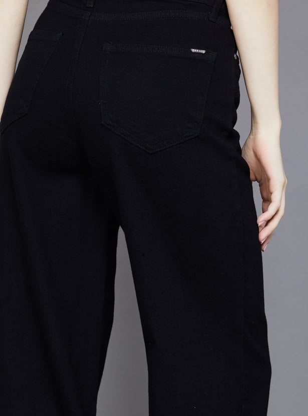 KRAUS Solid Wide Leg Jeans