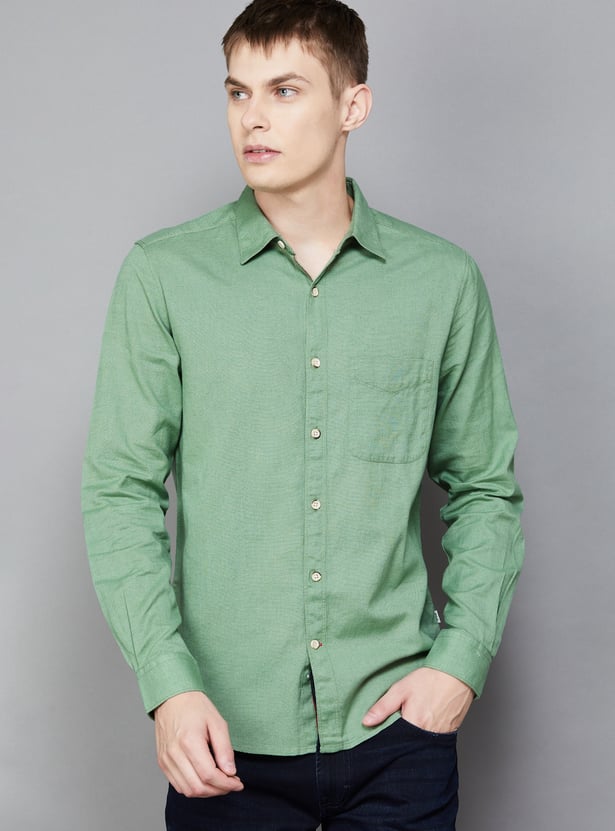 SPYKAR Solid Slim Fit Shirt
