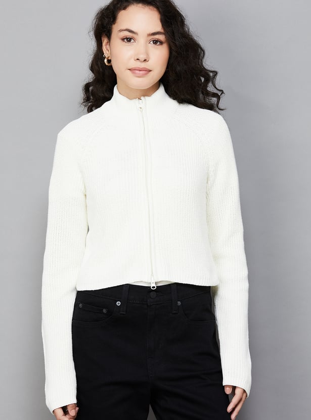 ONLY Mock Collar Knitted Cardigan