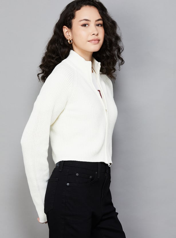 ONLY Mock Collar Knitted Cardigan