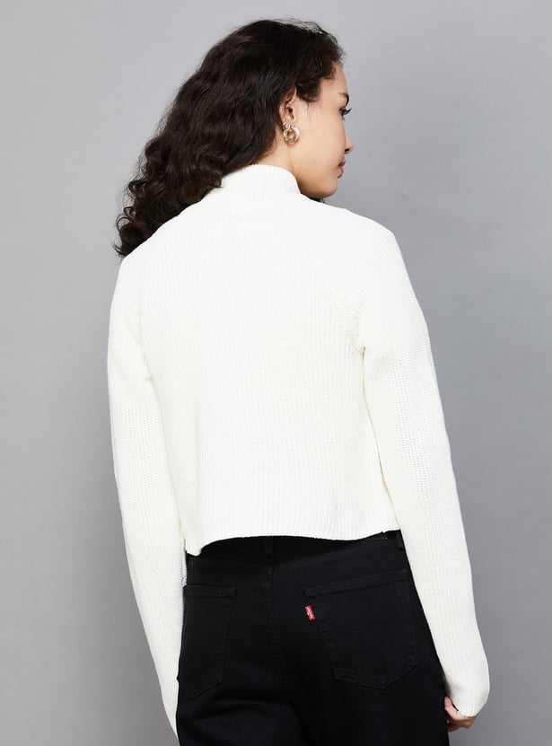 ONLY Mock Collar Knitted Cardigan