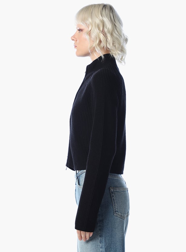ONLY Mock Collar Knitted Cardigan