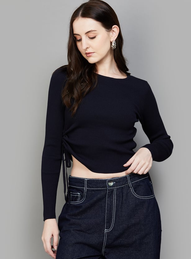 ONLY Ruched Pullover Sweatshirt
