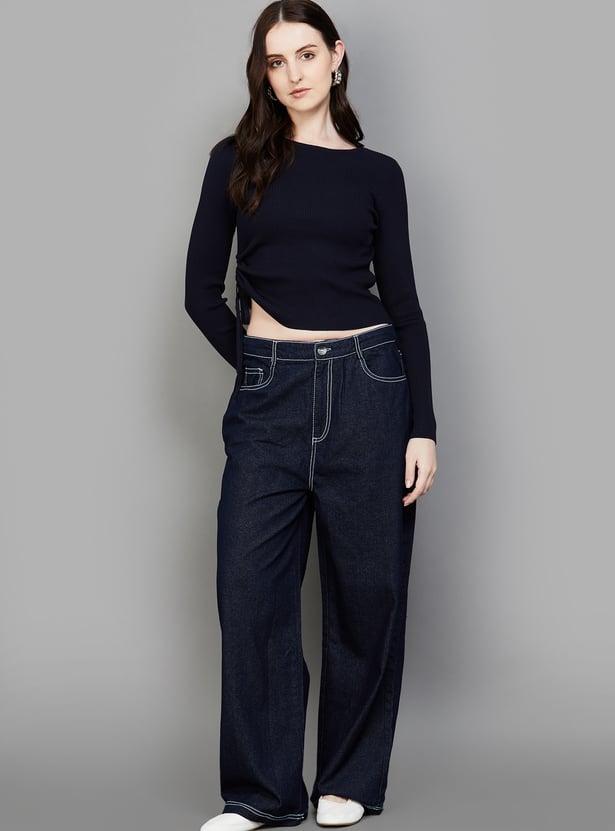 ONLY Ruched Pullover Sweatshirt