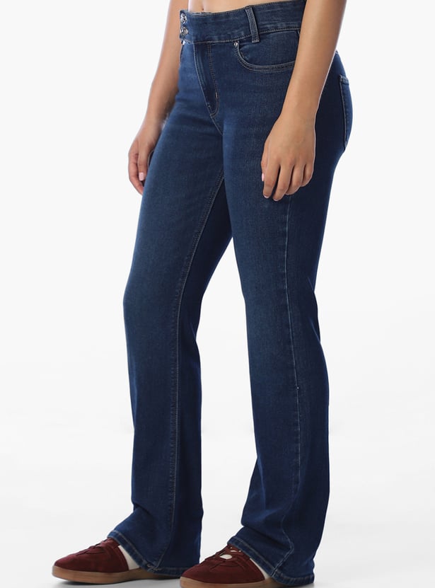 ONLY Solid Flared Jeans