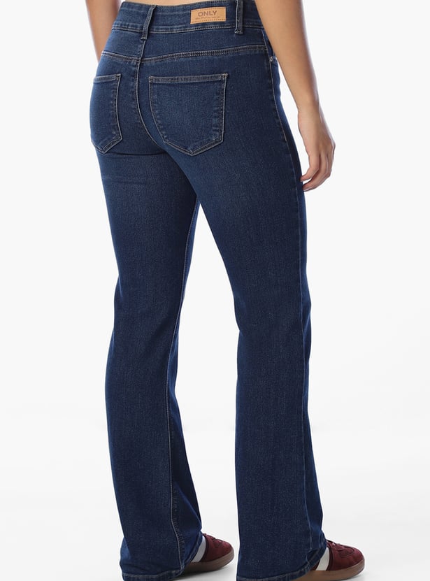 ONLY Solid Flared Jeans