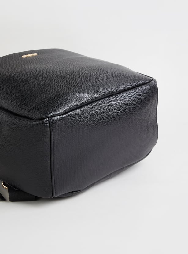 GINGER Textured Zipper Closure Backpack