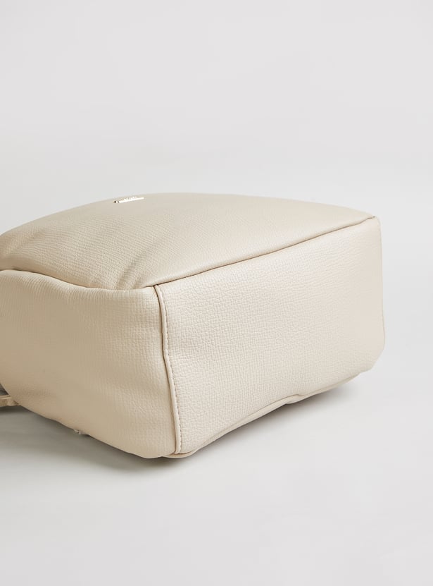 GINGER Textured Zipper Closure Backpack