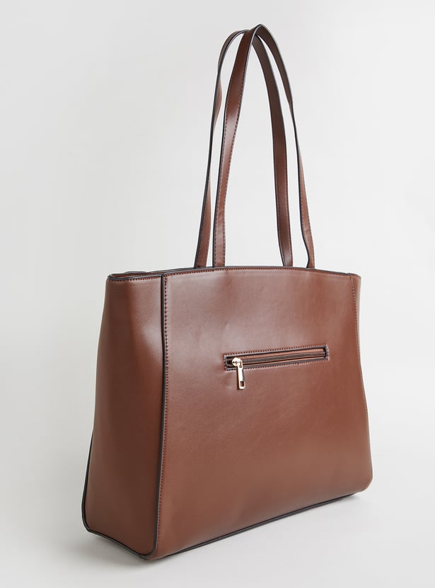 GINGER Monogram Print Laptop Bag