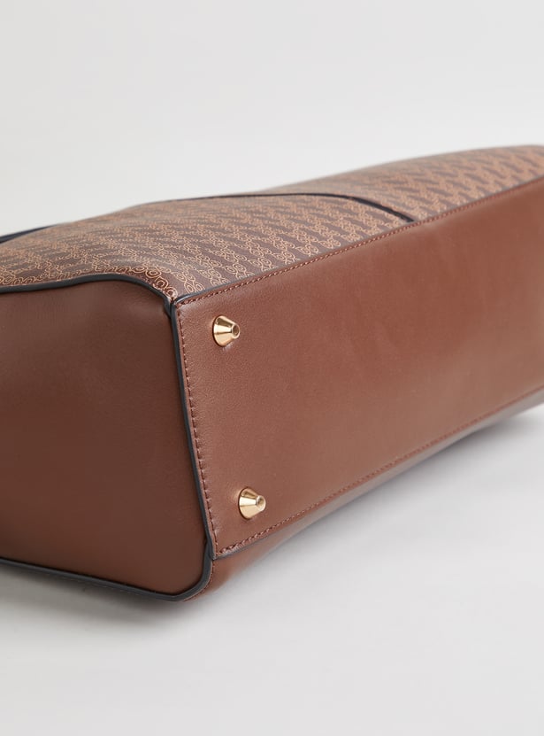 GINGER Monogram Print Laptop Bag