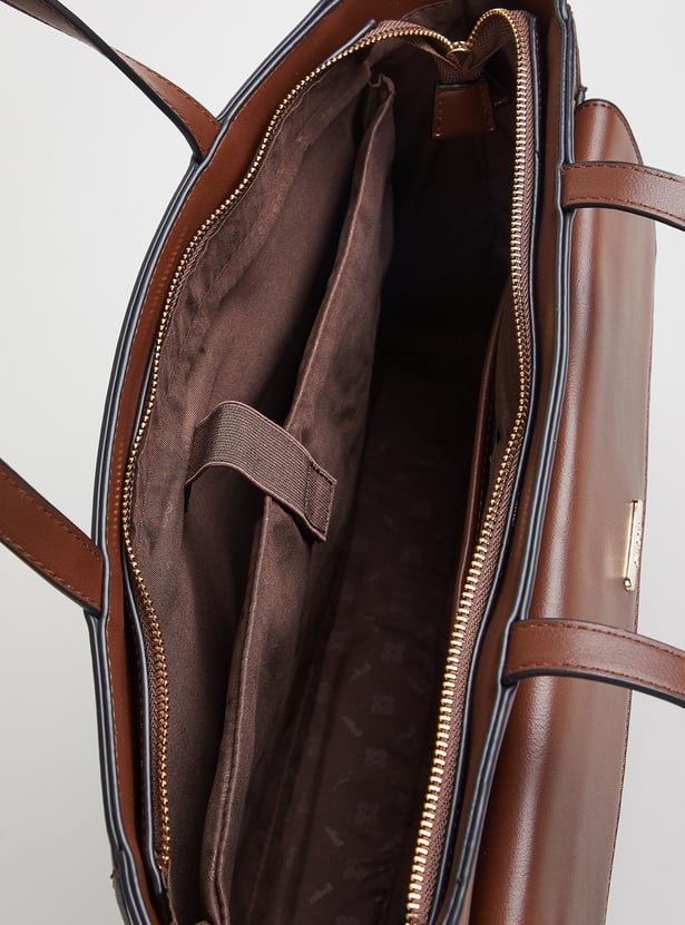 GINGER Monogram Print Laptop Bag