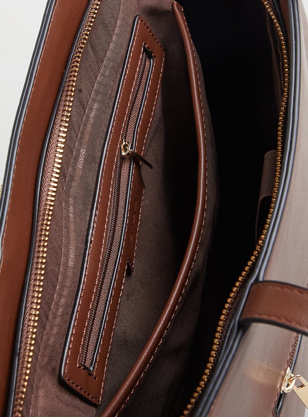 GINGER Monogram Print Laptop Bag