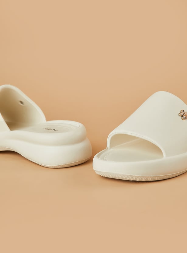 GINGER Solid Open-Toe Sliders