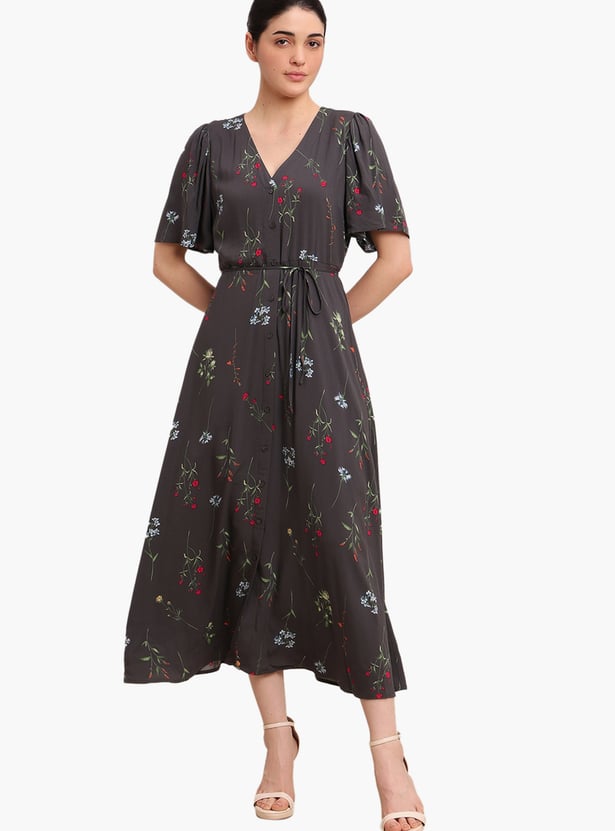 VERO MODA Floral Print Midi Dress