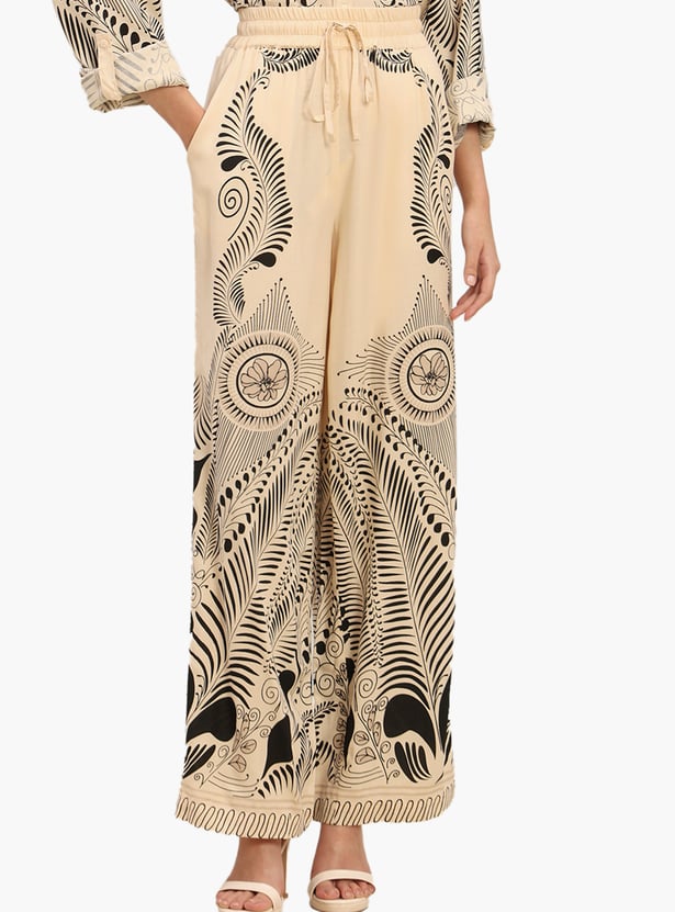 VERO MODA Printed Wide Leg Trousers