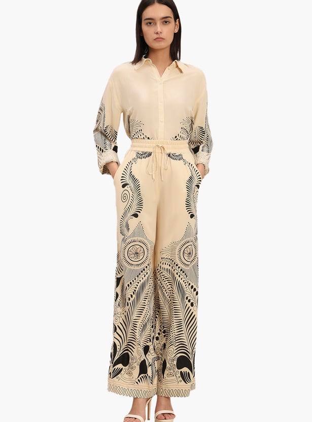 VERO MODA Printed Wide Leg Trousers