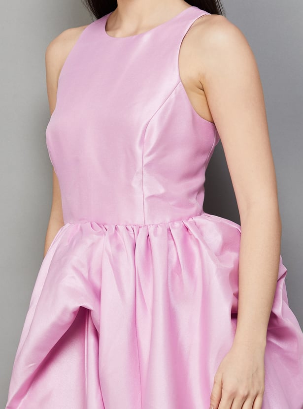 VERO MODA Solid Fit & Flare Dress