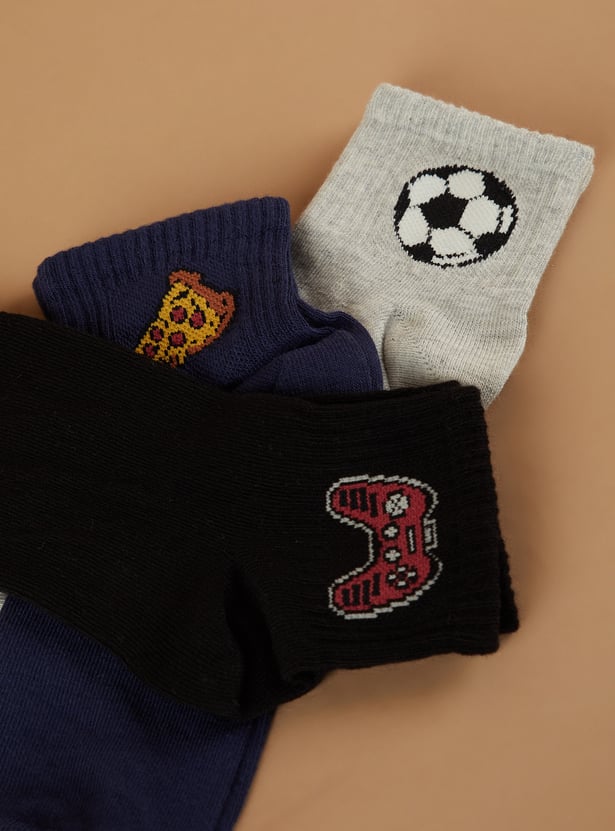 FAME FOREVER Knitted Length Socks - Pack of 3