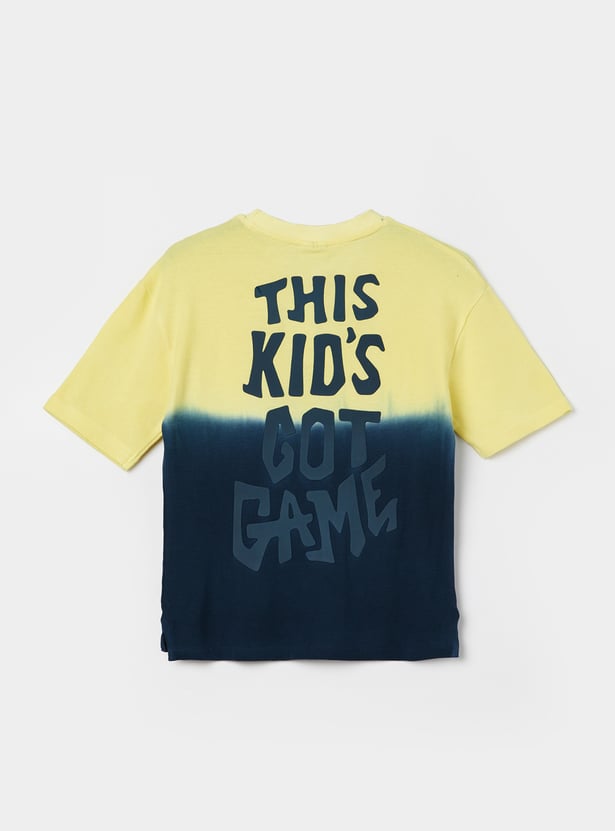 FAME FOREVER Boys Typographic Print T-shirt