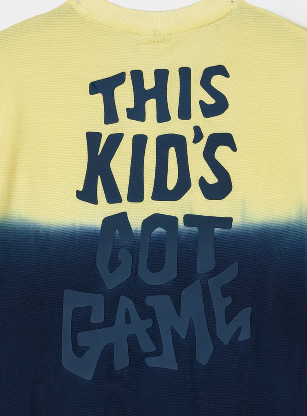 FAME FOREVER Boys Typographic Print T-shirt