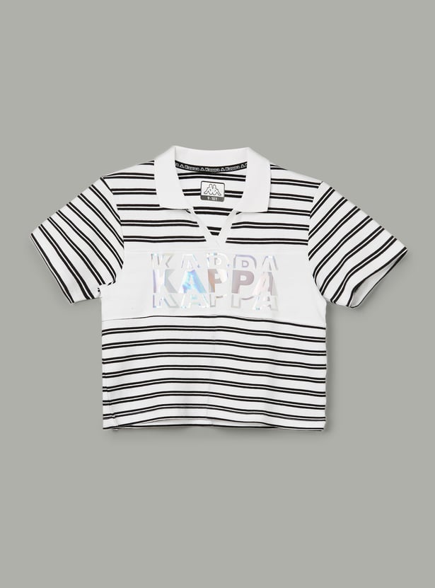 KAPPA Girls Striped Polo T-shirt