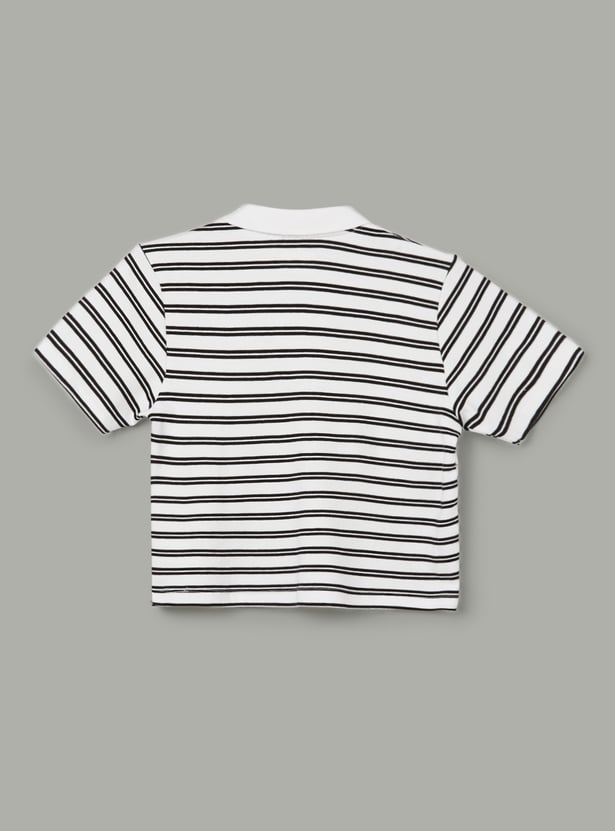 KAPPA Girls Striped Polo T-shirt