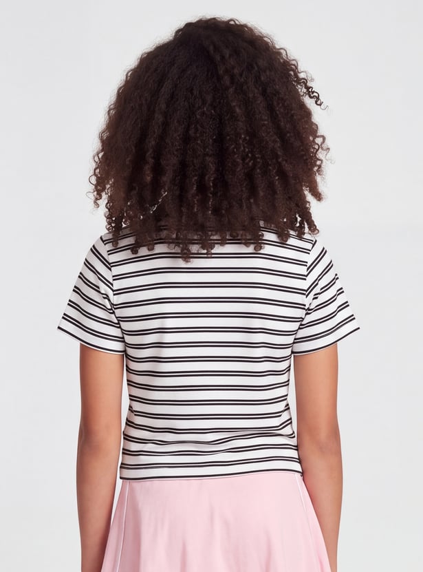 KAPPA Girls Striped Polo T-shirt