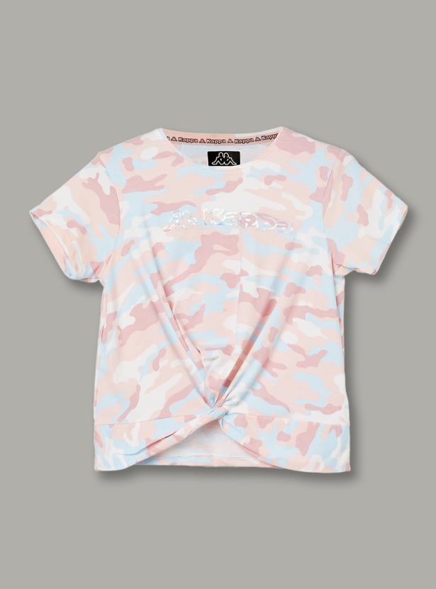KAPPA Girls Camouflage Print T-shirt
