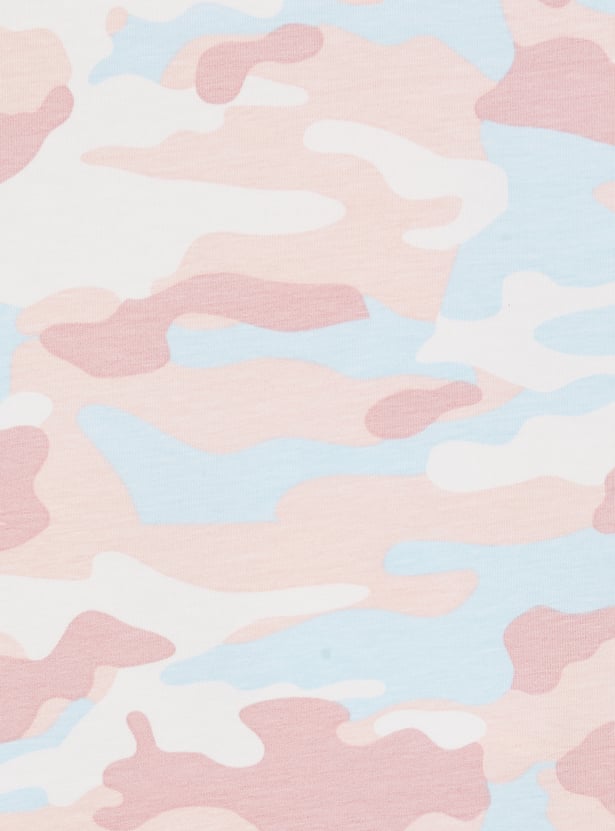 KAPPA Girls Camouflage Print T-shirt