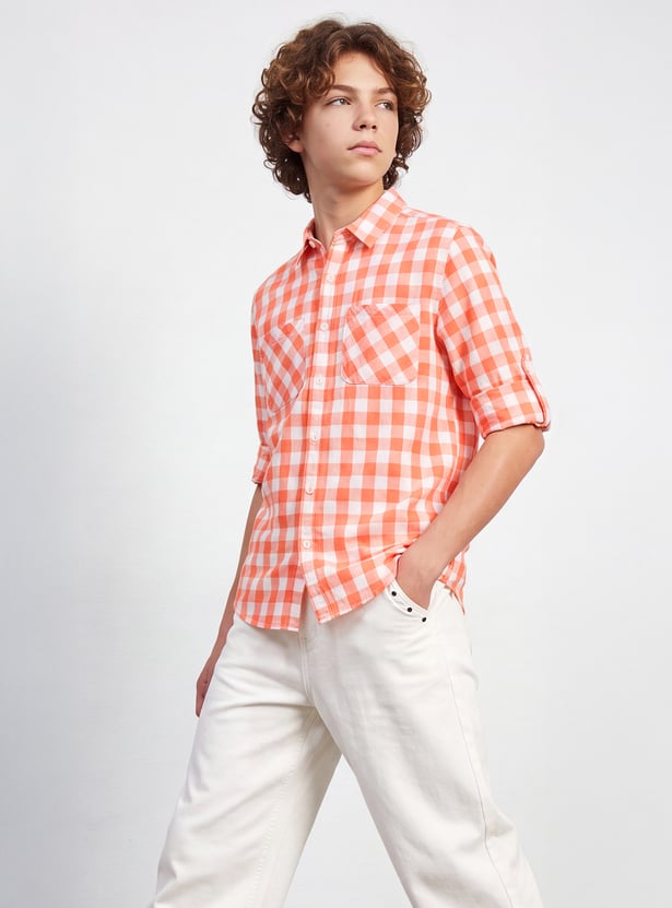 FAME FOREVER Boys Checked Shirt