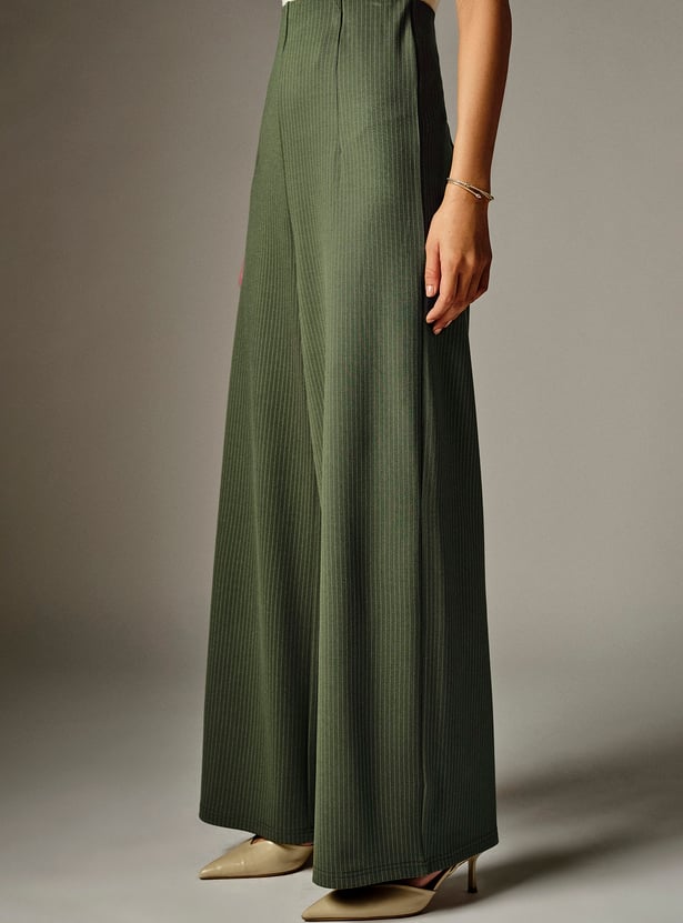 AND Striped High-Rise Trousers
