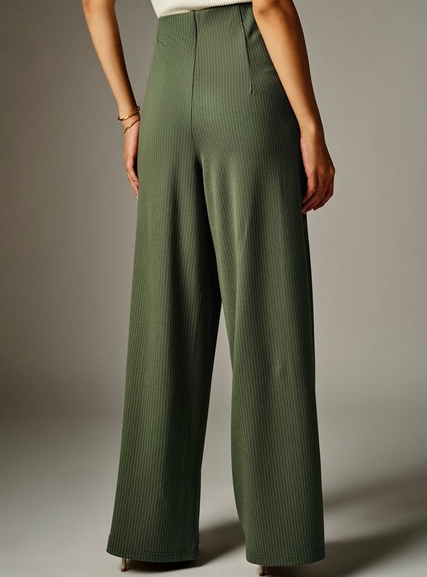 AND Striped High-Rise Trousers