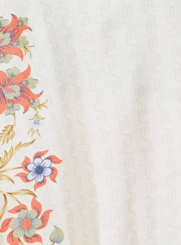 LIBAS Floral Print A-line Kurta Set