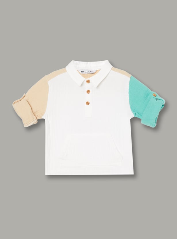FAME FOREVER Boys Colourblocked Shirt