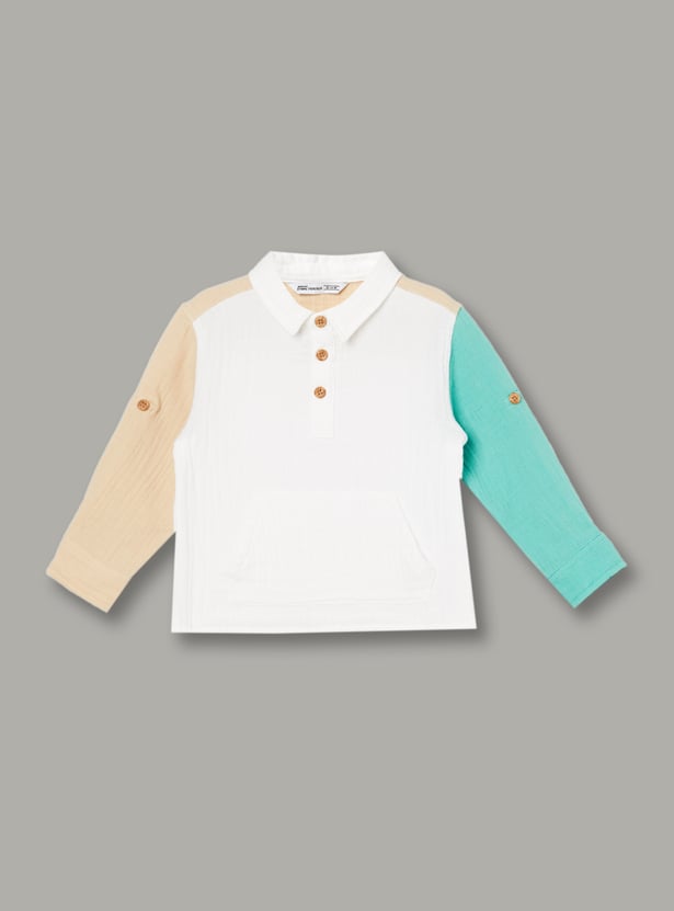FAME FOREVER Boys Colourblocked Shirt