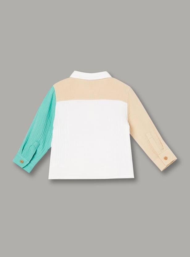 FAME FOREVER Boys Colourblocked Shirt