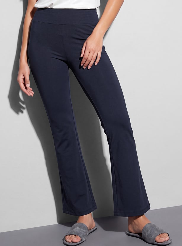 FAME FOREVER Solid Bootcut Track Pants