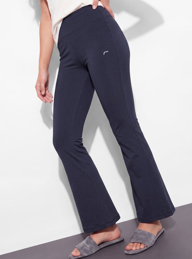 FAME FOREVER Solid Bootcut Track Pants