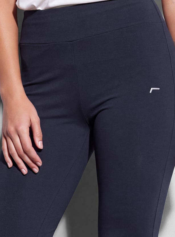 FAME FOREVER Solid Bootcut Track Pants