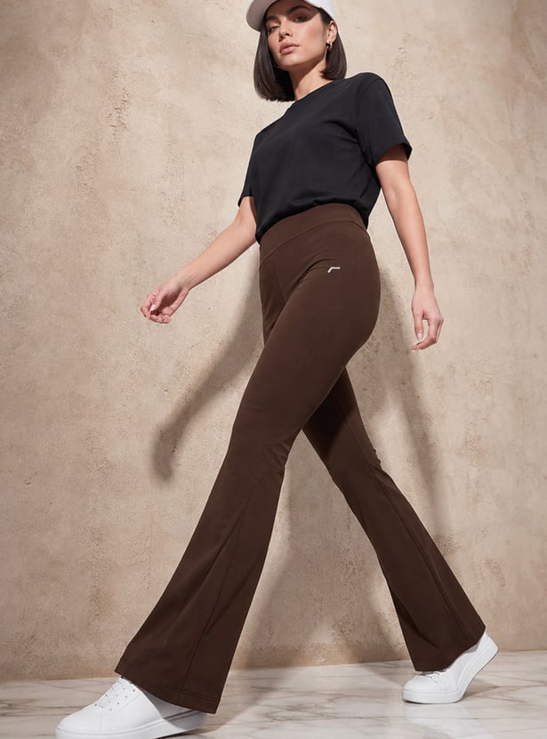FAME FOREVER Solid Bootcut Track Pants