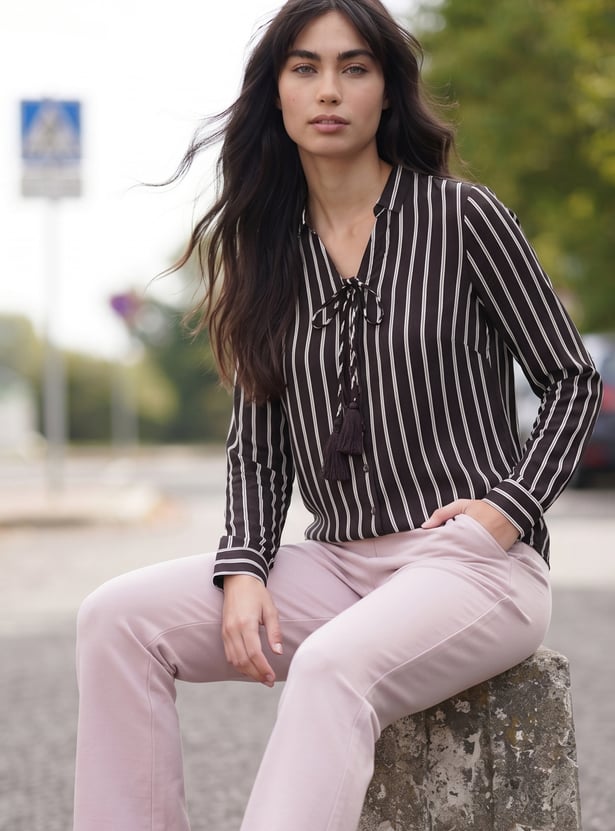 FAME FOREVER Striped Top