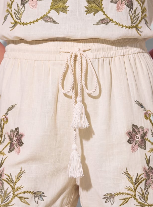 FAME FOREVER Embroidered Shorts